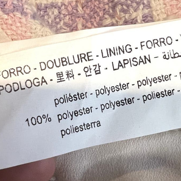 Zara Tweed Bustier Tube Top Pink Purple Size S Cropped Sweetheart Neckline - Picture 9 of 9